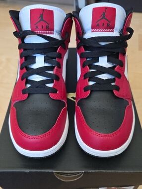 Jordan Red, Black & White High-Top Sneakers